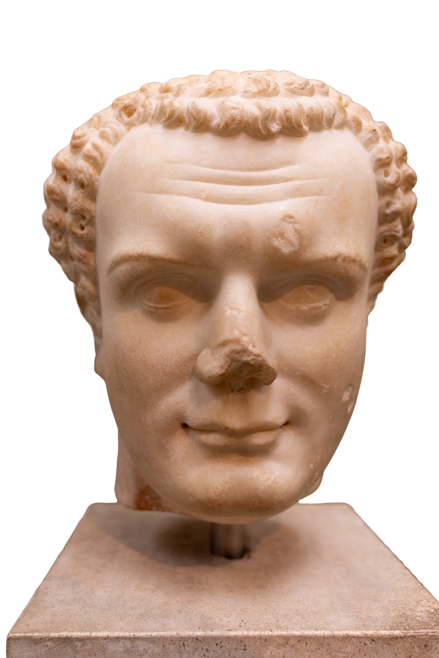 This marble bust, currently housed in **The British Museum**, portrays the Roman Emperor **Titus**. Excavated in Utica, Tunisia, and dating to approximately 70–80 AD, the portrait captures the Flavian ruler known for his military command during the siege of Jerusalem and his brief but significant reign. Image by **Eduardo Alemán**.